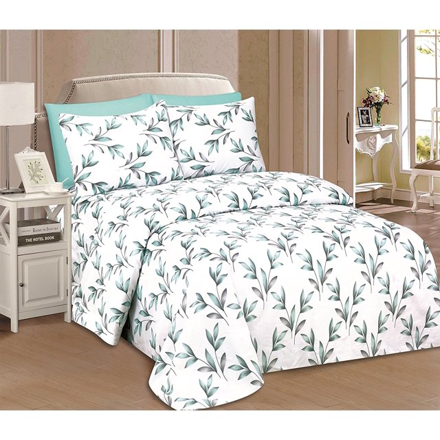Beverly Hills 1800 Series Ultra Soft Printed 6 PC Sheet Set (King, Laurel)