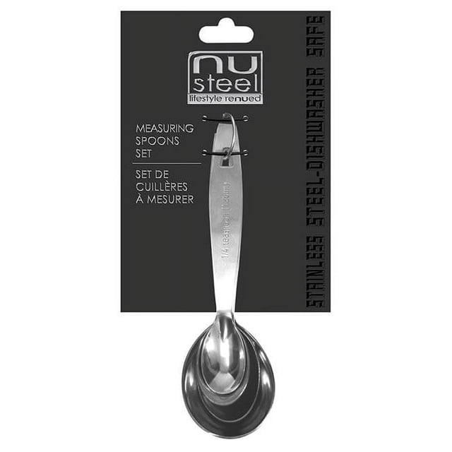 NuSteel TG-MSP-4 Stainless Steel Measuring Spoon - Set of 4