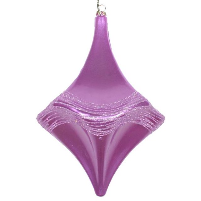 Vickerman MT194069D 8 in. Orchid Candy Glitter Drop Ornament