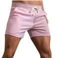 thumbnail image 4 of Mens Shorts Mens Casual Solid Color Casual Drawstring Pockets Elastic Sports Shorts, 4 of 8