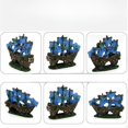 thumbnail image 3 of JJKBVCLO Blue Mini Aquarium | Resin Craft Boat For Fish Tank Scenery | Water Fish Habitat Enhancement, 3 of 4
