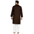 thumbnail image 4 of Atasi Ensemble Kurta Pyjama 2 Pcs pour Homme, Col Henley, Kurta Long Décontracté, 4 of 7