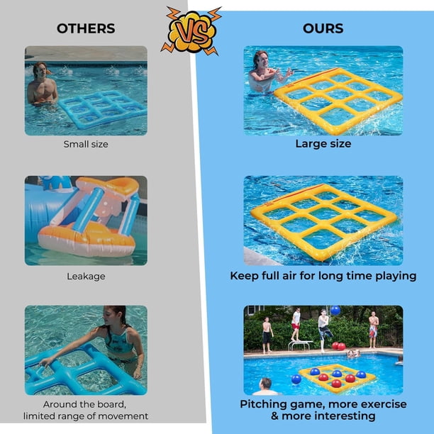 Ocastuted Jeu De Lancement De Ballon De Piscine Flottante, Sports Nautiques Eva Floating Pool Game, Balle Flottante Activité De Natation Amusante Accessoire, Piscines Amusantes Jouet avec 10 Balles