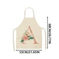 thumbnail image 2 of WIFKLSIIPG English Letter Rose Series Linen Apron for Adults and Children's Kitchen Fouling Apron, 2 of 4