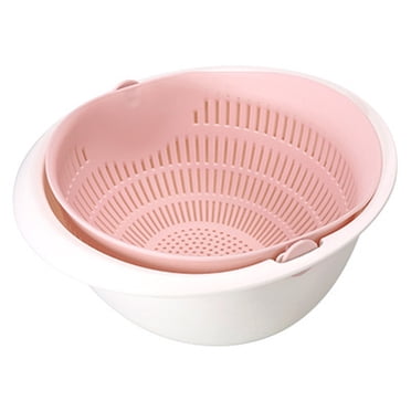 EGNMCR Baskets for Organizing, Baskets Double Basket Bowl Washing Kitchen Strainer Noodles Vegetables Fruit the Strainer