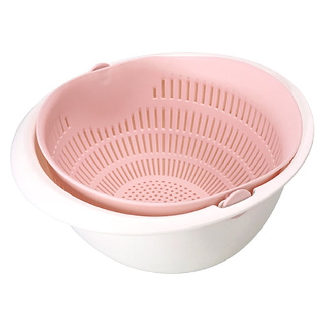 Drain Rack Fruit Double Strainer for Kitchen Washing Bowl Ideal for Vegetables and Fruits in Kitchen Dining & Bar