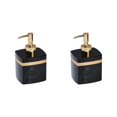 thumbnail image 4 of Ruiboury Distributeur de Savon en Résine Réutilisable pour Table Cuisine Douche Shampoing Salle de Bain Noir 400ml 2Ensemble, 4 of 6