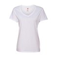 thumbnail image 2 of Hanes Womens Nano-T V-Neck T-Shirt, XL, White, 2 of 3