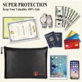 thumbnail image 2 of Fireproof Document Bags, 3 Size Waterproof and Fireproof Cash Money Bag, Safe Storage Pouch Envelope Bag Fireproof Safe Storage Pouch Organizer with Zipper for Document Holder,File,Cash and Tablet, 2 of 5