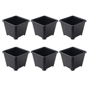 6pcs Flower Planting Pots Succulent Plant Pots Plastic Flower Planters Flowerpot Adorns