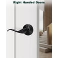 thumbnail image 2 of Poignée de Porte d'Intimité Intérieure avec Serrure, Levier de Porte Mat pour Salle de Bain et Chambre, Poignée de Porte Style Vague, Intérieur, Mat, Réversible, Verrouillage Sans Clé, 2 of 6