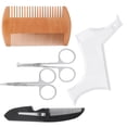 thumbnail image 2 of Beard Grooming Set, Beard Shaping Folding Comb Beard Shaping Scissors Beard Shaping Template  For Home For Salon, 2 of 8