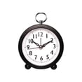 thumbnail image 1 of LED Alarm Clock with Temperature and Humidity Monitor, Circular Desktop or Wall-Mounted Design, Battery-Powered, 3.94 in Diameter, Red/Black/Pink, 1 of 6