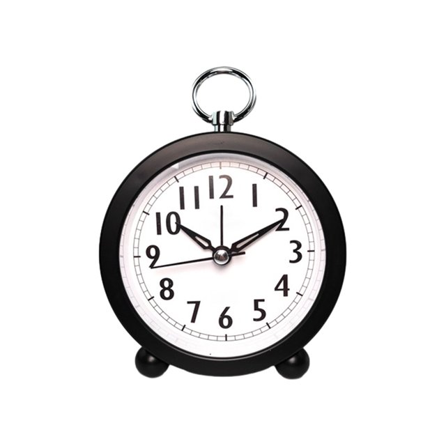 LED Alarm Clock with Temperature and Humidity Monitor, Circular Desktop or Wall-Mounted Design, Battery-Powered, 3.94 in Diameter, Red/Black/Pink