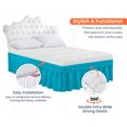 thumbnail image 3 of SGI Bedding 10 Inch Wrap Around Bed Skirt | Microfiber Bed Skirt | Fade Resistant, Wrinkle Free, Anti-static, Decorative, Extra Storage Space, Clutter-Free | Full, Turquoise Blue, 3 of 6