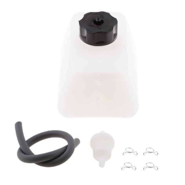 DYNWAVECA Réservoir de Carburant + Tuyau Noir + Clip pour Mini Moteur de Poche 49CC 2 Temps