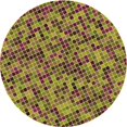thumbnail image 1 of Ahgly Company Tapis Rond Lavable en Machine Intérieur Transitionnel Rouge Brun, 3 Pieds Rond, 1 of 7