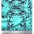 thumbnail image 1 of Soimoi Coton Canard Tissu Feuilles & Tissu Imprimé Damassé Filigrane 1 Yard 42 Inch Wide, 1 of 3