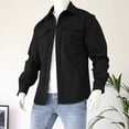 thumbnail image 1 of LOVZFMLL Vestes pour Hommes Homme Hiver Manches Longues Poches à Boutons Col Rabattu Veste Manteau, 1 of 6