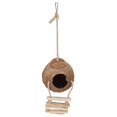 thumbnail image 4 of Herwey Pet Birds Coconut Shell House Hanging Cage With Ladder Bird Hamster, 4 of 8