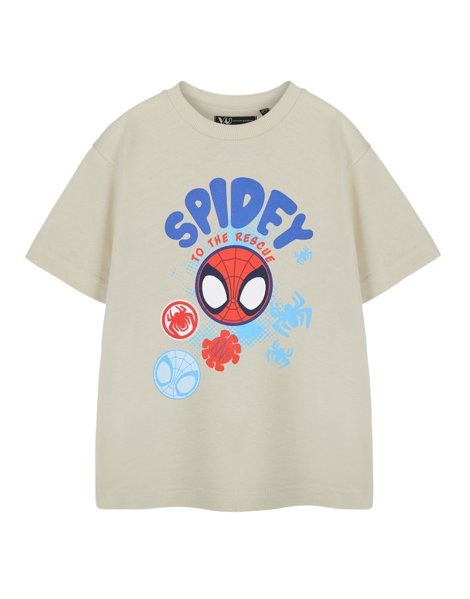 Spiderman Spidey and His Amazing Friends T-Shirt Beige à Manches Courtes pour Garçons