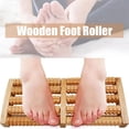 thumbnail image 2 of Rouleau Masseur de Pieds en Bois, Roues de Massage Colorées à Six Rangées pour Soulager les Tissus Profonds des Pieds, Outil d'Acupression et de Réflexologie, Relaxation du Stress et Stimulation de la Circulation, Design en Bois de Lotus, 2 of 8