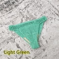 thumbnail image 5 of Ladies Summer Handmade Crochet Sexy Bikini Shorts Solid Color Belt Lined Knitted Swim Trunks, 5 of 5