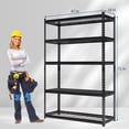 thumbnail image 4 of BeesClover Heavy Duty Metal Shelving Unit 5-Tier, Garage Kitchen Pantry Storage Shelves with High Weight Capacity, Adjustable Shelving for Basement Bathroom Laundry Room, 4 of 6