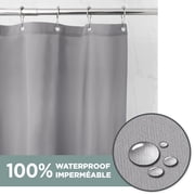 Better Homes & Gardens Waterproof Fabric Shower Liner, 70" x 72", Grey