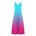 thumbnail image 5 of Ovzne Robes d'Été pour Femmes Robe Robes d'Été pour Femmes Imprimé Sans Manches Col Rond Robe Robes Décontractées Robe de Vacances Imprimée Liquidation, 5 of 5