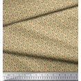 thumbnail image 2 of Soimoi Beige Poly Georgette Fabric Artistic Leaf & Floral Print Sewing Fabric Yard 52 Inch Wide, 2 of 5