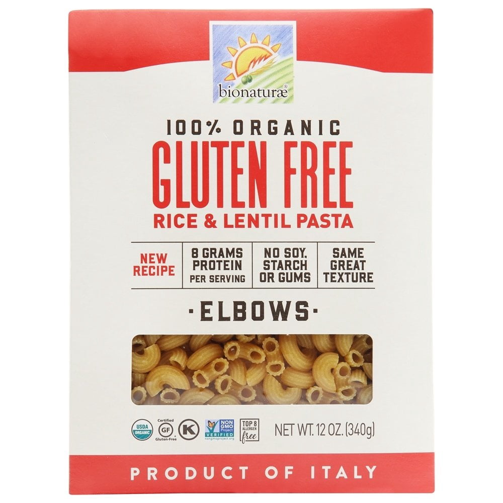 Bionaturae - Organic Gluten-Free Rice & Lentil Pasta Elbows - 12 oz.