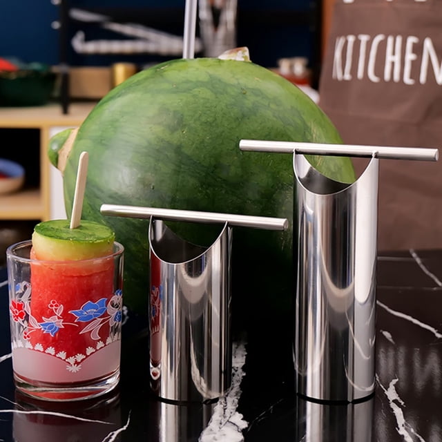 Vegetable Cutter 2 304 Stainless Steel Watermelon Corer Commercial Fruit Hole Opener and Tool for Efficient Seedless Slicing