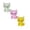 Yellow & Green & Hot Pink 1Pack, variant on Desktop Ornament Glow In The Dark Resin Animals Set for Dollhouse Fairy Garden Aquarium Decoration and Collectible Figurines