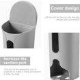 thumbnail image 4 of fastboy Kitchen Wall-Mounted Plastic Bag Storage Holder Garbage Pouch Saver Organizer Dispenser, Gray, 4 of 8