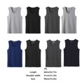 thumbnail image 1 of Couche de Base d'Hiver Hauts Thermiques Course Exercice Chaud Débardeur de Base Homme Couleur Unie Design Simple Sans Manches sous-Vêtements Blanc Gris Col Rond, 1 of 7