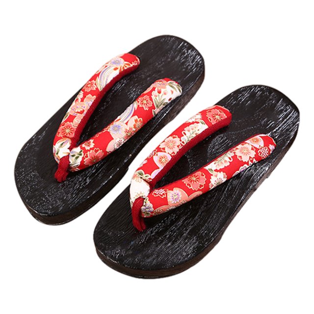 Japanese Wooden Clogs Slippers Geta Sandals for Men Women 39