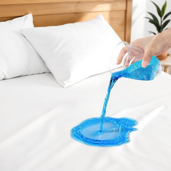 Hitime Waterproof Mattress Protector King Size, Breathable Cooling Bed Mattress Cover with Deep Pocket Plastic Mattress Protector Fitted 6"-15"(Microfiber, King 76"x80")