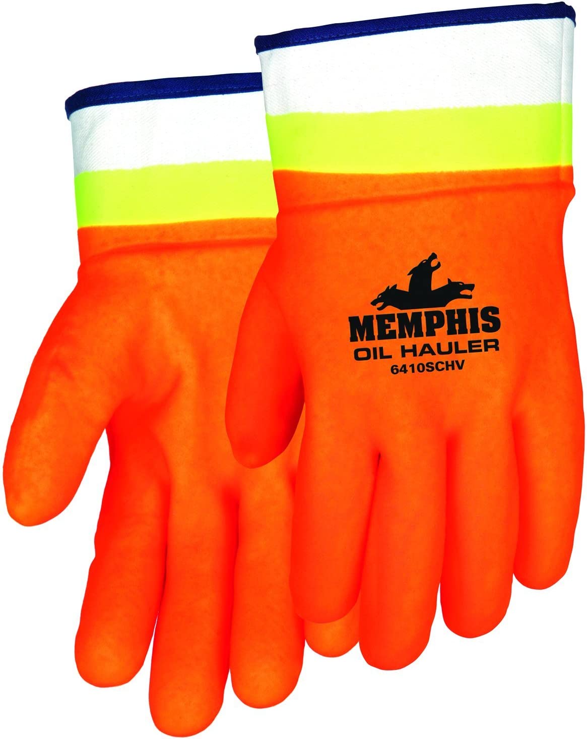 MCR Safety 6410SCHV Oil Hauler - Double Dipped PVC Work Gloves - Size 9 - L - Pair