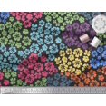 thumbnail image 3 of Soimoi Moss Tissu Georgette Tissu Imprimé de Fleurs Artistiques 1 Yard 42 Pouces de Large, 3 of 3