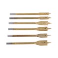 thumbnail image 1 of Flat Drill Bits Set, Durable Hex Shank Incisive Precise Positioning Spade Wood Drill Bit 6PCS  For Woodworking For Carpenter Silver,Golden, 1 of 8