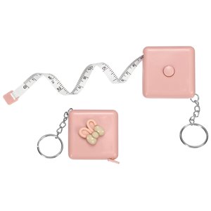 Uxcell 2Pcs Soft Tape Measure 60" Double Scale Retractable Mini Cartoon Measuring Tape Cute Tape Measurer for Sewing Craft Cloth Fabric Tailor Weight Loss Body Measurements, Pink Ears