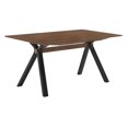 thumbnail image 1 of Armen Living Laredo 63" Veneer Wood Dining Table in Walnut/Black, 1 of 6