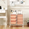 thumbnail image 2 of Costway Chariot Organisateur Roulant à 9 Tiroirs Rangement Utilitaire Outils Papier pour Scrapbooking Multi-Usage Rose Pâle, 2 of 10