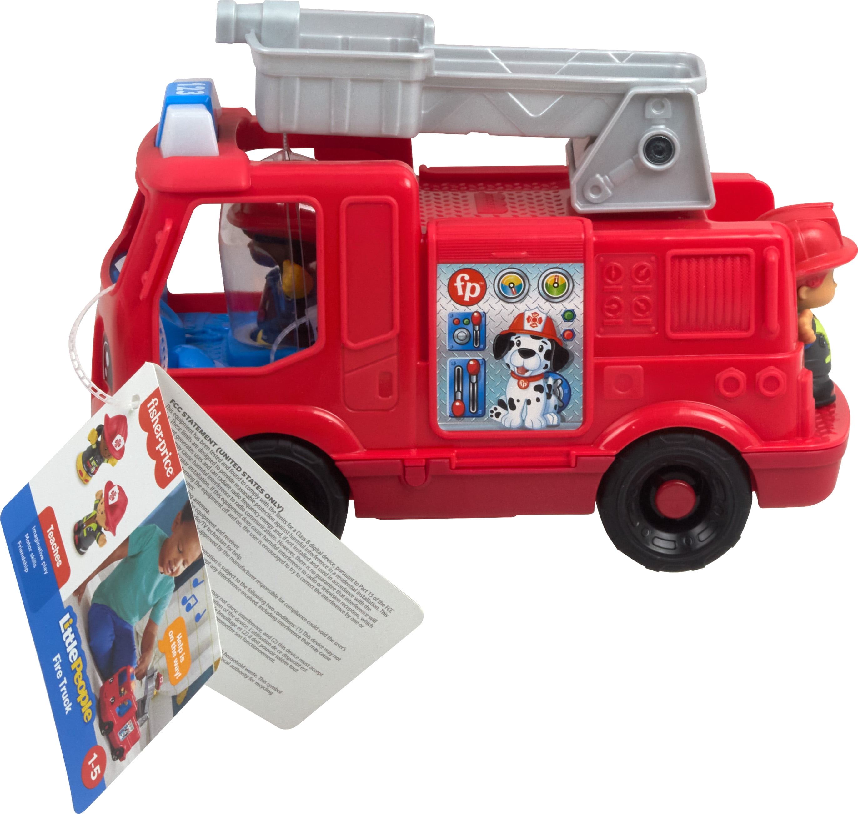 Fisher-Price Little People Camion de pompiers, musical, multilingue