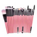 EARKITY 20 Pcs Makeup Brush Set Outils Maquillage Kit de toilette Kit de brosse de maquillage de laine,Brushes de maquillage Artisan Easel Elite Cosmetics Make up Brosse Set, Ensemble complet de brosses de maquillage, 2024 Solde des ventes