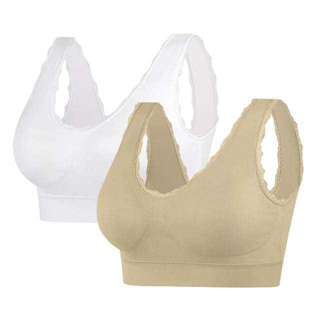 Soki 2pc Sports Bra for Women Padded Seamless Medium Impact Yoga Running Bras