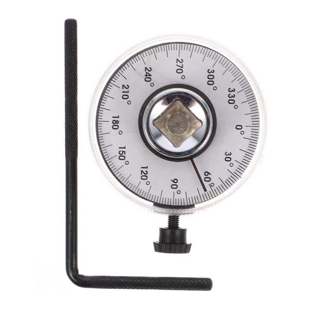 KAKOWELY Torque Wrench Torque Gauge Wrench Adjustable Drive Torque Angle Gauge Auto Garage Tool Hand Tools Wrench for Home Shop DIY Repair (Silver Square Hole)