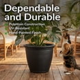 thumbnail image 3 of Sunnydaze Weather-Resistant Double-Walled Anjelica Outdoor Flower Pot Planter - 24" - Matte Black Finish, 3 of 10