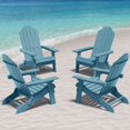thumbnail image 1 of WINSOON Chaises Pliantes Adirondack Ensemble de Chaises de Patio Extérieur de 4, Finition Bleue, 1 of 1